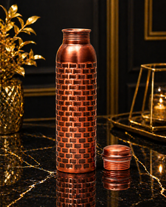 Botella de agua de cobre martillado de alta demanda, a prueba de fugas, 950ml, de Metal Copper por Tradebit - Product Image 5