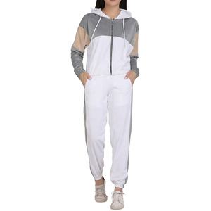 Wholesale Custom Drop Shoulder Women's <b>Jackets</b> 100% Cotton Fashionable Breathable <b>Workout</b> Tracksuit Elasticated Waist Winter - Product Image 3