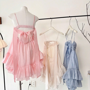 Vestido Personalizado con Tirantes Finos y Volantes en Capas, Moda Femenina OEM - Product Image 3