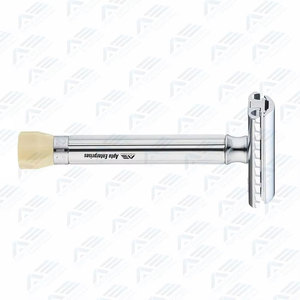 Rasoir de sécurité classique pour homme avec manche en acier inoxydable pour un rasage manuel précis, doux et confortable à double tranchant - Product Image 2