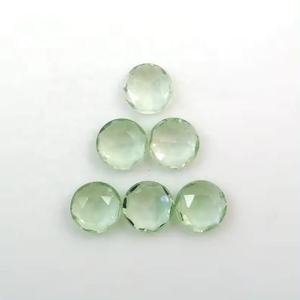 พลอยอเมทิสต์สีเขียวธรรมชาติขนาด4มม. ตัดรูปโดมทรงโดมทำด้วยมืออัญมณีหลวมสำหรับเครื่องประดับจากผู้ผลิตที่ได้รับการตรวจสอบแล้ว - Product Image 3