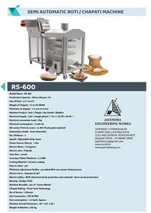 เครื่องทำโรตีชาปาตีกึ่งอัตโนมัติ RS 600 รุ่นยอดนิยมสำหรับครัวอุตสาหกรรม มีจำหน่ายสำหรับขายส่ง - Product Image 6