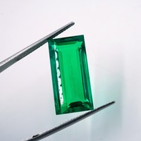 Émeraude verte naturelle 14,50 ct, taille baguette (21x10x12MM), modèle N-113-HAYAAT GEMS, pour la fabrication de bijoux