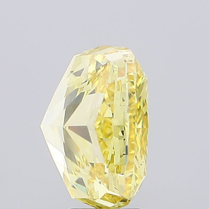 Diamant de laboratoire cultivé en laboratoire, taille coussin, jaune intense fantaisie, clarté VS2 exclusive, finition excellente, CVD, diamant non monté, certifié IGI. - Product Image 2
