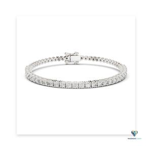1.95 CT White <b>Gold</b> Round Lab Grown Diamond Tennis Bracelet in 18K <b>Solid</b> <b>Gold</b>, 6.5 Inch Classic Round Diamond Bracelet for Women - Product Image 6