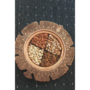 Plateau de service industriel en métal pour dattes, noix, bonbons et fruits secs – Organisateur de table pour la maison, l'Aïd et le Ramadan - Product Image 6