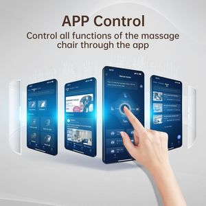 Moderna Silla de Masaje de Cuerpo Completo 4D con Gravedad Cero, Control por Voz con IA, Función Musical, Reclinable Eléctrico de Cuero PU, Cómoda - Product Image 5