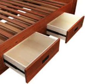 Sommier en bois massif avec tiroirs intégrés profonds - Product Image 2