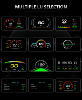 Nouvel affichage tête haute (HUD) C3 pour voiture avec lentille optique TED, navigation OBD2, jauge numérique de vitesse et indicateur électrique