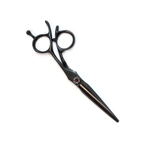 2 uds. Kit de tijeras de adelgazamiento de peluquero, Kits de peluquero hermosos recubiertos de Color negro, tijeras de peluquero hechas de acero inoxidable - Product Image 3