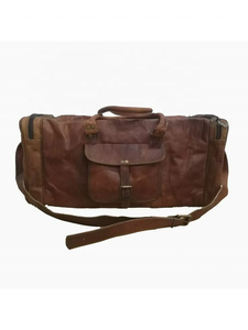 Designer Genuine Leather Travel Duffel Bag Weekend Overnight Luggage Duffle Holdall Bag Handmade Bulk Product - Product Image 2