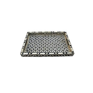 Plateau d'incrustation d'os d'inspiration vintage d'excellente qualité pour le service de café Essentials de mariage Quantité en vrac disponible - Product Image 3