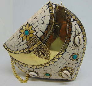 Bolsos de Mano y Carteras de Mosaico Blanco Hechos a Mano para Mujer - Product Image 1