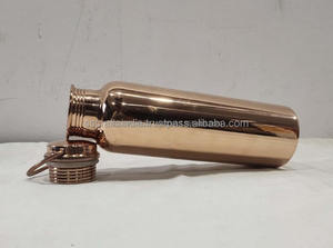 Proveedor indio, botella de agua de cobre, beneficios para la salud ayurvédica, aumenta la inmunidad, metabolismo, botella para beber de bienestar Natural - Product Image 6