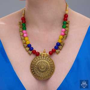 Conjunto de collar de Aura de oro oxidado contemporáneo PRAO joyería contemporánea fina - Product Image 3