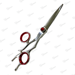 Ciseaux de coiffure professionnels pour salon de beauté, en acier inoxydable émeraude, ciseaux droits de coupe, ciseaux à effiler, outils de soin des racines - Product Image 3