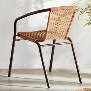 Stylish Polyrattan <b>Chair</b> Outdoor Dining Seating <b>with</b> Weather Resistant Material for Garden Patio Balcony Home Furniture - Product Image 4
