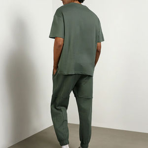 Conjunto deportivo informal de verano para hombre, de dos piezas, de alta calidad, de algodón, para adultos. - Product Image 3