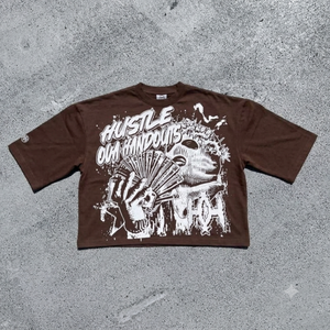 Custom Oversized Cropped <b>Graphic</b> T Shirt for Men Women 100% Cotton Streetwear DTG Screen Printed <b>Vintage</b> <b>Tee</b> OEM ODM - Product Image 5