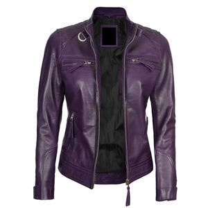 Chaqueta de Cuero para Mujer, Estilo Nuevo, con Mangas de Cuero, Chaquetas de Cuero PU, Ropa Casual para Mujer, Chaquetas para Mujer - Product Image 2