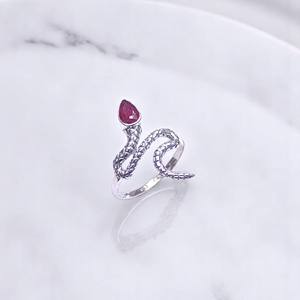 Bague Serpent en Argent Sterling 925 avec Pierre Précieuse, Polissage Brillant, Faite à la Main, Design Unique, Prix de Gros, Bijoux en Argent - Product Image 4