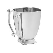 Taza de lavado artesanal con acabado plateado martillado y doble asa, compañero ceremonial tradicional para la limpieza. - Product Image 5