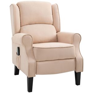 Poltrona Massaggiante Reclinabile Bianco Crema con Telecomando, Funzione Riscaldante e Tasca Laterale - per Massaggio Spalle, Glutei e Gambe - Product Image 1