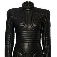 Manteau matelassé noir en similicuir pur pour femme, style steampunk gothique, veste d'hiver pour filles 2026