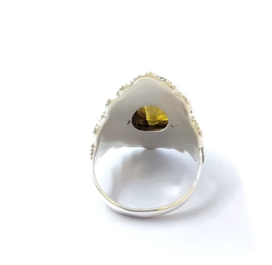 Trendy Modern Minimalist Blue Flash <b>Labradorite</b> <b>Ring</b> Dainty Elegant 925 Sterling Silver Handcrafted Jewelry - Product Image 4
