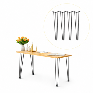 28 in. Hairpin Furniture <b>Legs</b> 4 Pack, 900lb Heavy-Duty Metal Table <b>Legs</b> for Dining Table, Desk, <b>Bench</b> and DIY Projects EDPTBL013 - Product Image 1