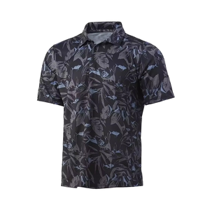 เสื้อโปโลตกปลาผู้ชาย UPF 50 พิมพ์ลายพืชด้วยเทคนิคซิลค์สกรีน แห้งเร็ว ผ้ายืดสแปนเด็กซ์/โพลีเอสเตอร์ 180 กรัม แขนสั้น แบบสวม ไซส์พลัส - Product Image 6