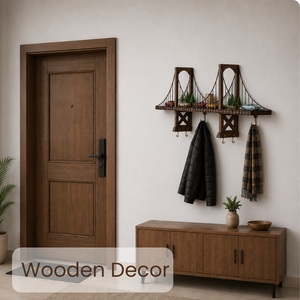 Estante de Pared Moderno con Diseño de Puente Colgante para Autos en Miniatura, Coleccionables y Decoración del Hogar |   Estante Flotante de Madera Premium - Product Image 3