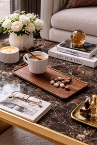 Excellent Quality Natural Wood Serving <b>Tray</b> for Breakfast in <b>Bed</b> Kitchen <b>Table</b> or Living Room Available At Factory - Product Image 5