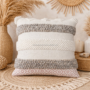 Customization Bohemian Zigzag Pattern Pillowslip Home Decor Cotton Cushion Cover Handmade <b>Throw</b> <b>Pillow</b> Cover - Product Image 4