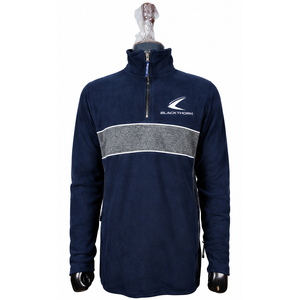 Chaqueta de Forro Polar con Cierre de Cremallera para Hombre, Color Azul Marino y Gris, Absorbe la Humedad, para Actividades al Aire Libre en Otoño - Product Image 3