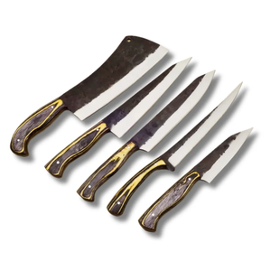 Kitchen <b>Knife</b> <b>Set</b> Stainless Steel Professional Chef <b>Knife</b> <b>Set</b> with <b>Sharp</b> Blade and Wooden Handle - Product Image 1