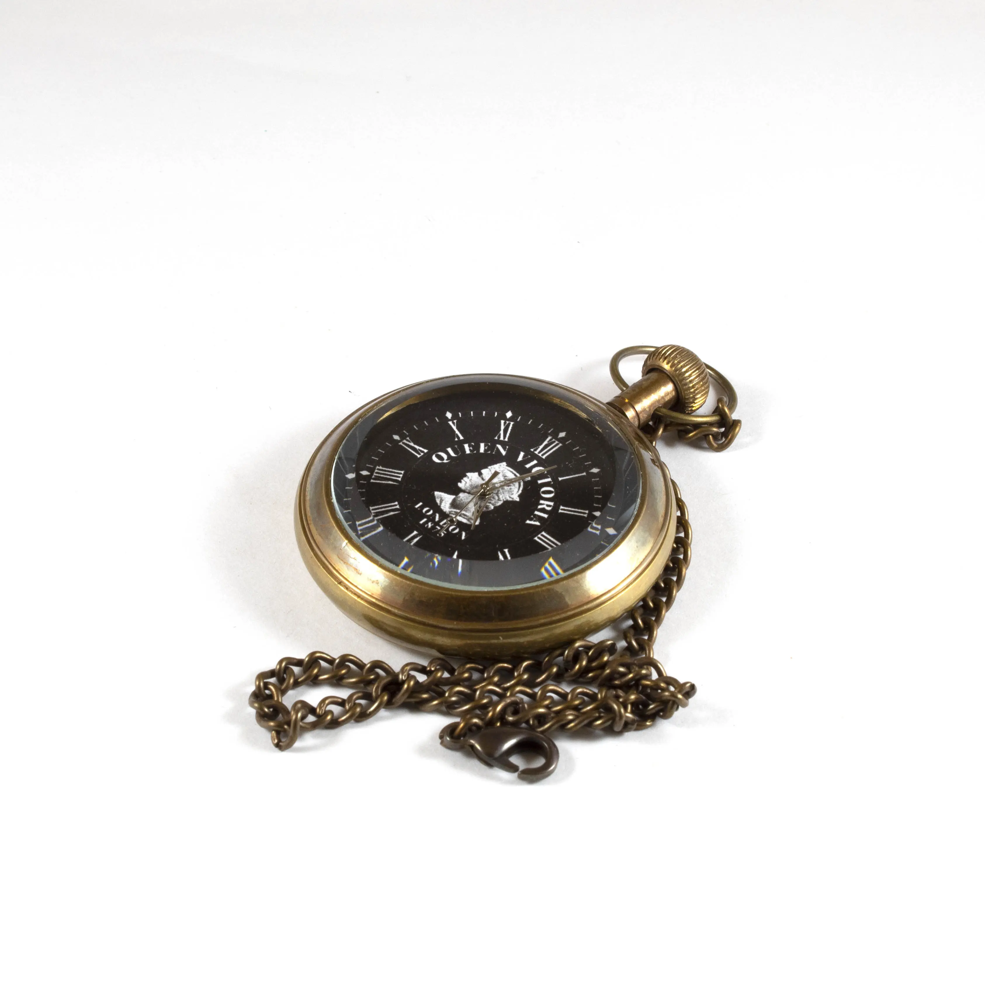 Montre de poche en laiton montres anciennes à quartz chaînes boîtier en argent antique mécanique personnalisé boîte en bois vintage gravée avec design