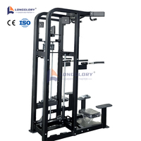 Appareil de musculation commercial en acier Q235 pour exercices des bras, machine de tirage vertical et d'aides aux dips et tractions pour salle de sport
