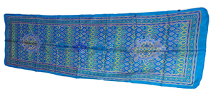 Pañuelo Largo de Seda con Estampado Étnico para Mujer, Patrón Geométrico, Accesorio de Moda Multifuncional para Todas las Temporadas - Product Image 3