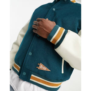 Fournisseur d'usine de vestes universitaires OEM – Blousons de baseball de qualité supérieure pour la fabrication en gros - Product Image 4