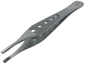 Pinzas Adson Marrones de Calidad Premium, 4.75 Pulgadas, Acero Inoxidable, 9x9 Dientes, Rectas, Instrumentos Quirúrgicos para Cirugía Plástica, CE - Product Image 1