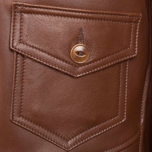 Custom <b>Men's</b> Genuine <b>Leather</b> Cafe Racer <b>Jacket</b> Premium Full Grain <b>Leather</b> Biker Fashion Coat Private Label Manufacturing - Product Image 3