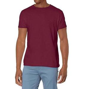 Camiseta de Manga Corta para Hombre, Cuello Redondo, Color Azul Marino, Corte Regular, Color Sólido, Informal, Tejido de Punto, 100% Algodón - Product Image 3