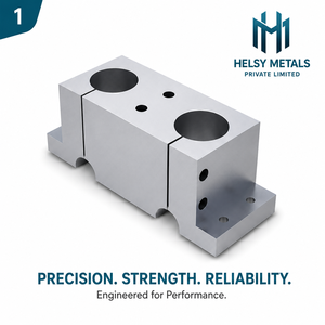 Durable Aluminum Alloy Dual Bore <b>Clamp</b> Mounting Block for Mechanical Assemblies with High Vibration Resistance and Strength - Product Image 1