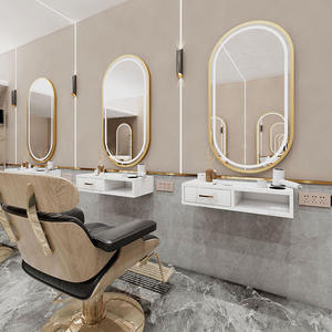 Miroir mural de salle de bain en verre arqué moderne avec rétroéclairage LED Daystar Trade, interrupteur tactile, pour salon, salle de bain, chambre à coucher, décoration intérieure de luxe - Product Image 3