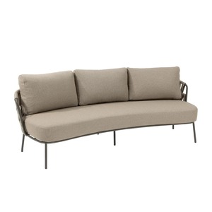 Contemporary Outdoor Teak Frame Rattan <b>Sofa</b> <b>Set</b> with Non-Waterproof Cushions for Garden Patio Furniture UV-Resistant Design - Product Image 6