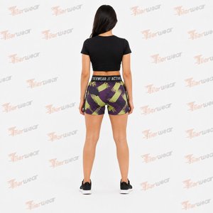 Shorts de sport personnalisés pour femmes, sublimation intégrale, respirants, légers, pour entraînement, gym, course à pied, fitness - Product Image 4