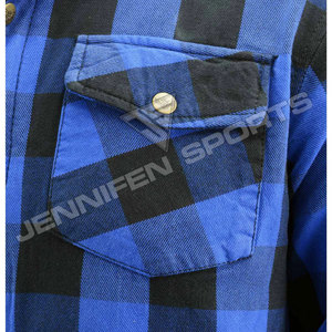 High Quality Men's Motorcycle Sportswear CE Level 01 Protection Aramid Lined Flannel <b>Shirts</b> Protective Plus Size Custom Design - Product Image 5