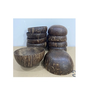 Vietnam Wholesale Handmade Natural Coconut Shell Bowl <b>Dinnerware</b> Set With Wooden Spoon Perfect for Desserts Fruit Salad Home - Product Image 3