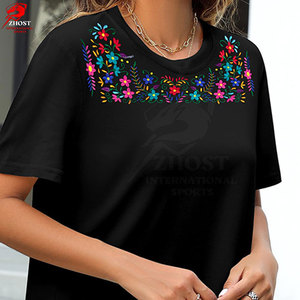 Custom Logo Women Embroidery T-<b>Shirts</b> Soft Tee for Personalized Designs OEM Services For Best Sale - Product Image 6